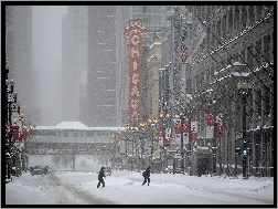 Zima, Chicago, Stany Zjednoczone, Miasto
